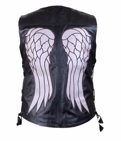 The Walking Dead Daryl Dixon Angel Wings Leather Vest