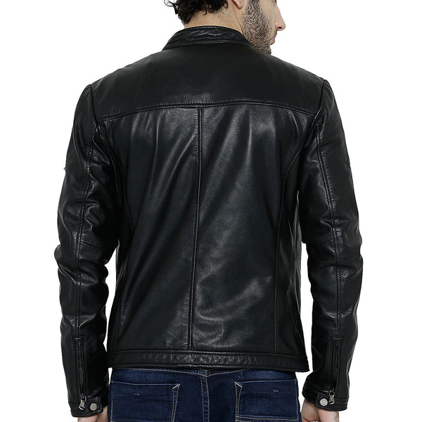 Slim Fit Black Leather Jacket – The Film Jackets