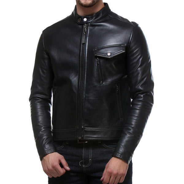 Slim Fit Biker Leather Jacket – The Film Jackets