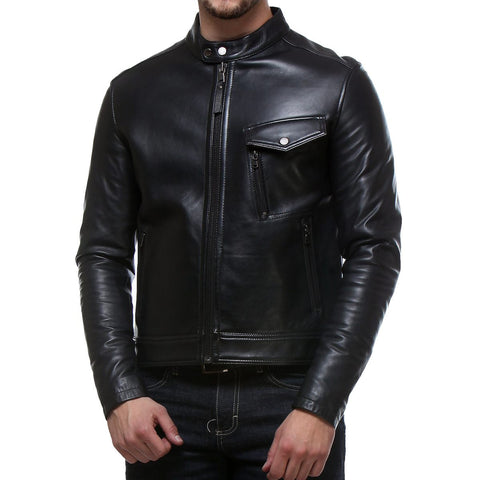 Slim Fit Biker Leather Jacket