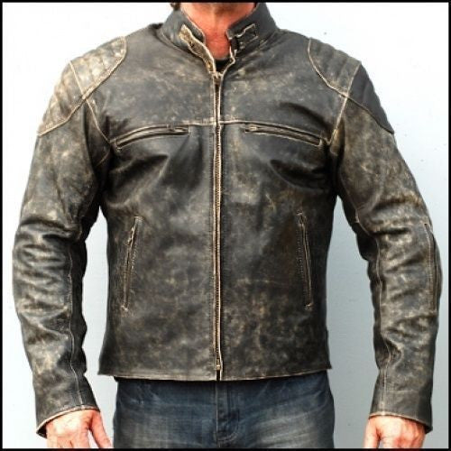 Distressed Hooligan Leather Jacket